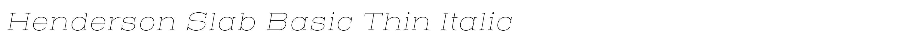 Henderson Slab Basic Thin Italic